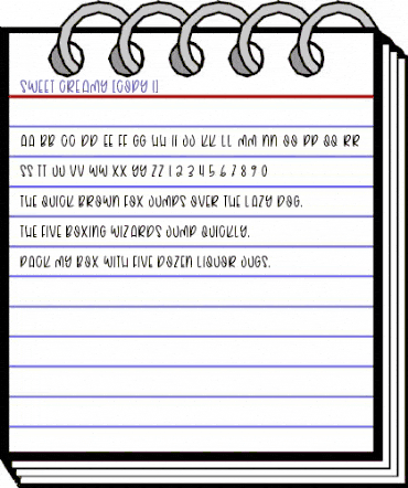 Sweet Creamy Regular animated font preview